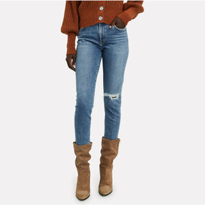 Agolde Women's Blue Denim Nico‎ High-Rise Skinny Jeans Size 29